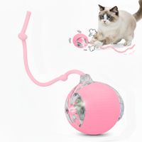 Pelota Interactiva con Cuerda para Gatos y Perros – Rosa