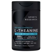 Sports Research Double Strength L-Theanine 200mg 150 softgels