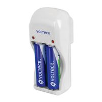 Cargador de Pilas AA, AAA, 9V + Blister 2 PILAS AA VOLTECK 46044