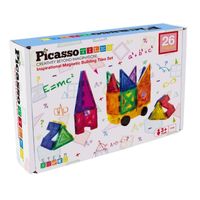 Set de Bloques Magnéticos de 26 piezas (incluye kit para armar un vehículo) - Juego STEM Educativo
