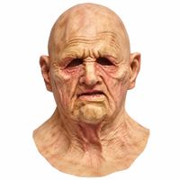 Máscara Realista de Anciano Látex Halloween Cosplay