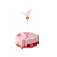 Plato Interactivo Para Mascotas Gatos Color Rosado