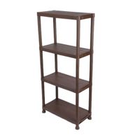 Estante de plástico 4 Racks Marrón