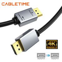 Cable DisplayPort a DisplayPort 1.2 Premium 4K a 60Hz CABLETIME de 3 Metros
