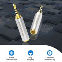 Mini Adaptador 2.5mm 3.5mm TRRS Hembra Audio Micro Pc