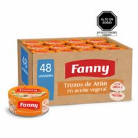 Trozos de Atún FANNY en Aceite Vegetal Lata 140 gr - Caja x 48 unids