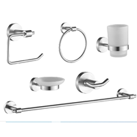 SET DE BAÑO 6 PIEZAS ACERO INOXIDABLE SATINADO ADB?72200