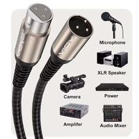 Cable XLR Premium (2m) Macho Hembra Audio Balanceado DJ Nylon