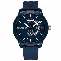 Reloj Tommy Hilfiger Denim 3 1791482 Fecha Correa de Silicona Azul