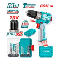 COMBO TALADRO COMPACTO 2X20AH + SET BROCAS - TOSLI241199