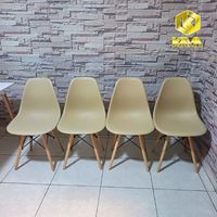 SILLA EAMES NÓRDICA SOFISTICADA BEIGE X 04 UNDS