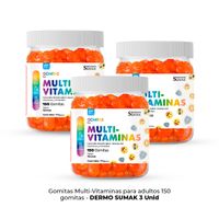 Gomitas Multivitaminas Adulto 150 Gomitas - Dermo Sumak 3 Unidades