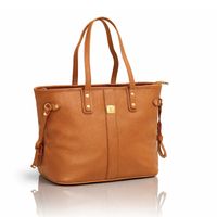Tote Bag Bolso Elegante Cuero PU - Diseño Amplio y Funcional Camel