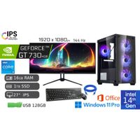Computadora PC Gamer I5 14va 16GB RAM 1TB SSD Nvidia GeForce  4GB + MONITOR 27"" FHD + ACCESORIOS