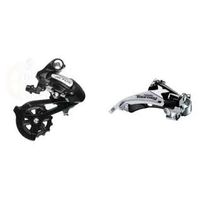 DESCARRILADOR SHIMANO ALTUS 8V + DESVIADOR MEGA DOBLE TIRO BICICLETA