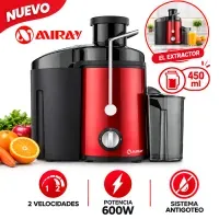 Extractor de Jugo Miray Rojo EM-42 600 Watts