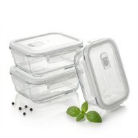 Taper Pequeño 410ml Para Snacks Y Postres De Vidrio Pack 3