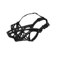 Bozal De Silicona Flexible Para Perros De Hocico Largo Talla XL color negro