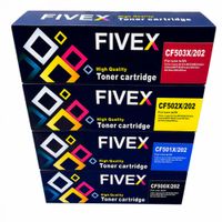 Kit de Toner FIVEX 202X CMYK M280 M281fdw M254dw M254