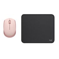 KIT LOGITECH MOUSE M170 ROSADO + PAD MOUSE 200x230 NEGRO