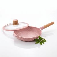 Sartén AlemanGrunf 24cm con Revestimiento Marmolado Rosa