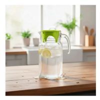 JARRA LUNA DE VIDRIO CON TAPA DE 1.75 LT AGUA FRIA Y CALIENTE VERDE