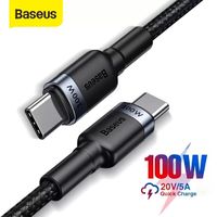 Cable USB Tipo C a USB Tipo C Baseus 100W PD Carga Rápida 2 Metros Negro