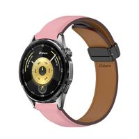 Correa de Cuero Para Huawei Watch GT6 46mm Broche Magnético Rosado