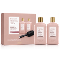 Pack alfaparf keratin therapy lisse design shampoo 250 ml + acondicionador 250 ml + cepillo