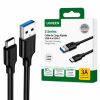 Cable UGREEN US184 USB A A USB C 2 Metros Carga Rápida Datos 5Gbps 3A