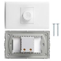 Interruptor Regulador de Pared para Ventilador Dimmer Giratorio 300W 250V Blanco