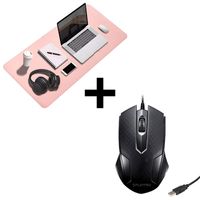 Mouse Ergonómico Usb Pc Laptop Computadora Negro PLaypro TYM350006 + mousepad para escritorio dreizt