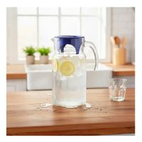JARRA LUNA DE VIDRIO CON TAPA DE 1.75 LT AGUA FRIA Y CALIENTE AZUL