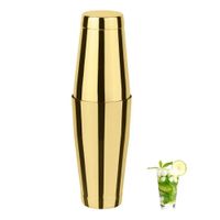 COCTELERA BOSTON 2 PIEZAS DE 850 ML Y 550 ML / 18 OZ Y 28 OZ DORADO