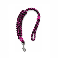 Tiro De Correa Delgado De Nylon Para Perros Resistente De 2 Metros De Largo Color Fucsia