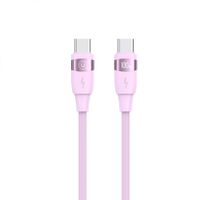 Cable Celular rápido USAMS TypeC a TypeC 100W 1.2m Tejido Lila