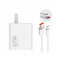 Cargador MI 67W carga rápida tipo C Original Cubo + Cable - Blanco