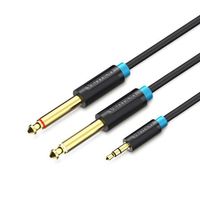 Cable (3m) AUX 3.5mm 2-6.35mm TS PVC Audio Estereo PC Android
