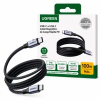 UGREEN L520 Cable USB-C a USB-C Magnético 100W PD 1m
