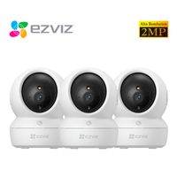 Ezviz Kit 3 Cámaras Seguridad H6C PRO 2MP Audio Bidireccional Botón llamada