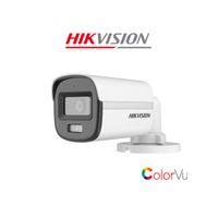 Cámara Seguridad Hikvision DS-2CE10DF0T-LPFS 2MP Tubo Analógica ColorVu Audio