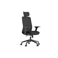 Silla Ergonomica Lacros C/Cabezal Negro Giratoria - Ziyaz