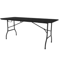 Mesa Plegable 180cm Negra - MEGA IMPORT