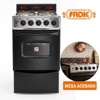 Cocina Fadic con respaldar y Horno 20 Sami 4H Negro +Protector