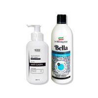 SHAMPOO ANTICASPA SIN SAL 350ML + MÁSCARA RECTIFICADORA BELLA 500GR
