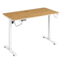Escritorio Ajustable Electrico FlowDesk - 1 Motor /Roble beige y blanco