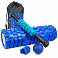 Foam Roller 45 Cm 4 En 1 Rodillo Maso Banda Bola De Masaje Azul