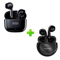 Combo Lenovo Audífonos LP40 Pro Negro + Audífonos HT38 Negro