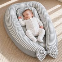 Nido colecho para bebe con almohada - Gris