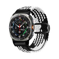 Correa de Nylon Para Samsung Galaxy Watch Ultra Negro Bicolor